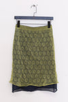 SWAYING 25 Spring/Summer Metal Pleated Skirt SW-SW25SS3B01C1-LV Green